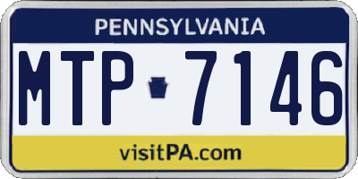 PA license plate MTP7146