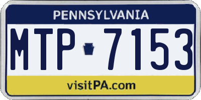 PA license plate MTP7153