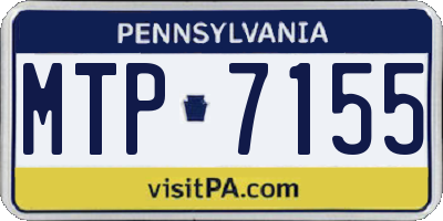 PA license plate MTP7155