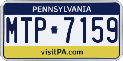 PA license plate MTP7159