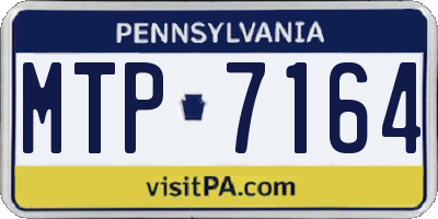 PA license plate MTP7164