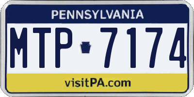 PA license plate MTP7174