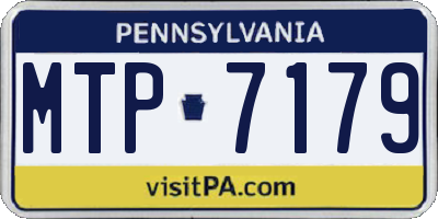 PA license plate MTP7179