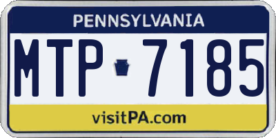 PA license plate MTP7185