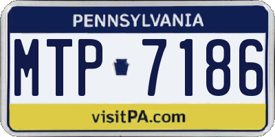 PA license plate MTP7186