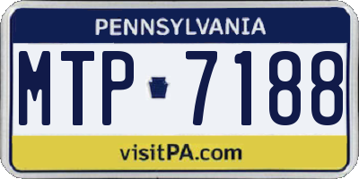 PA license plate MTP7188