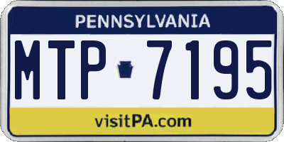 PA license plate MTP7195