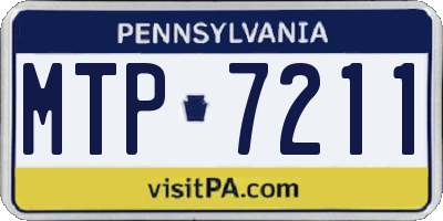 PA license plate MTP7211