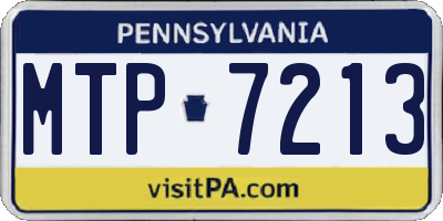 PA license plate MTP7213
