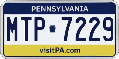 PA license plate MTP7229