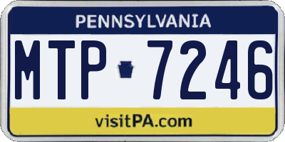 PA license plate MTP7246