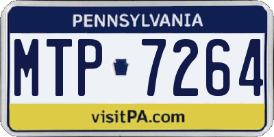 PA license plate MTP7264