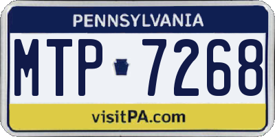 PA license plate MTP7268