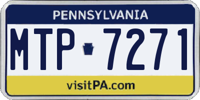 PA license plate MTP7271