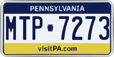 PA license plate MTP7273