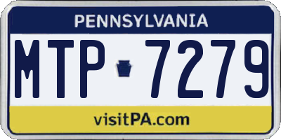 PA license plate MTP7279