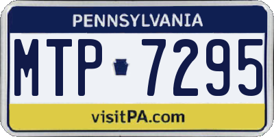PA license plate MTP7295