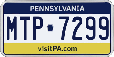 PA license plate MTP7299