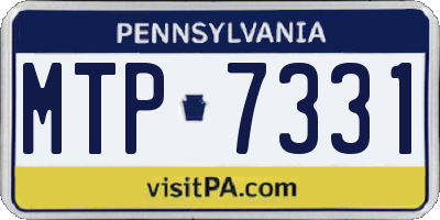 PA license plate MTP7331