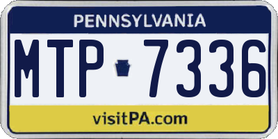 PA license plate MTP7336