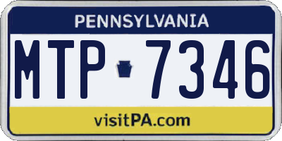 PA license plate MTP7346