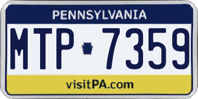 PA license plate MTP7359