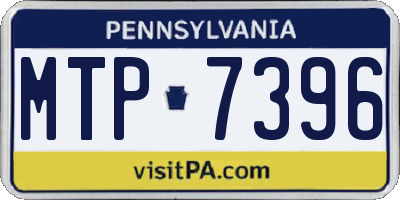 PA license plate MTP7396
