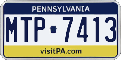 PA license plate MTP7413