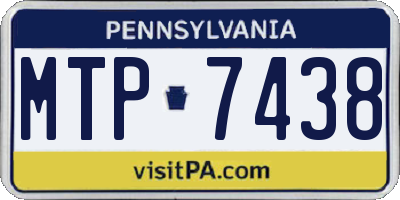 PA license plate MTP7438