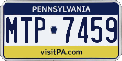 PA license plate MTP7459