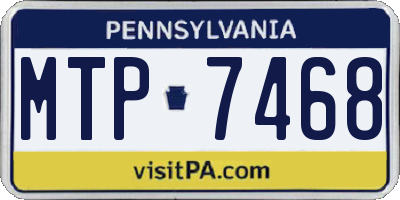 PA license plate MTP7468