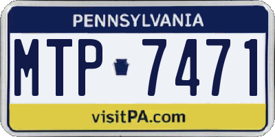 PA license plate MTP7471