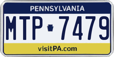 PA license plate MTP7479