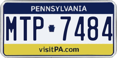 PA license plate MTP7484