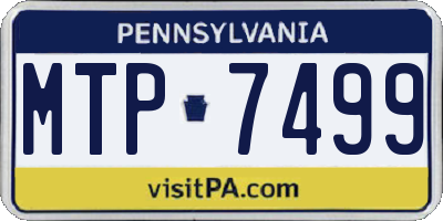 PA license plate MTP7499