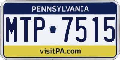 PA license plate MTP7515