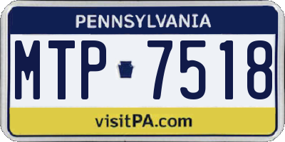 PA license plate MTP7518