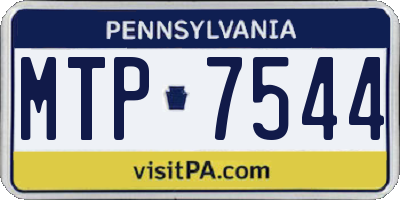 PA license plate MTP7544