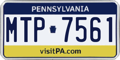 PA license plate MTP7561