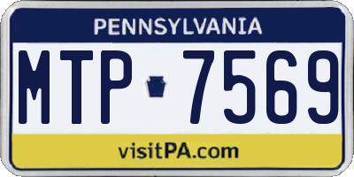 PA license plate MTP7569