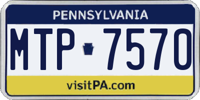 PA license plate MTP7570
