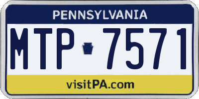 PA license plate MTP7571