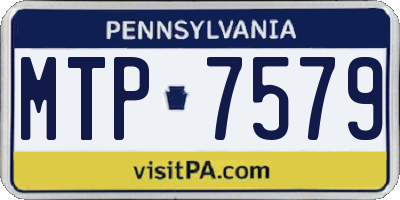 PA license plate MTP7579