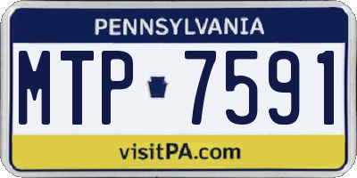PA license plate MTP7591