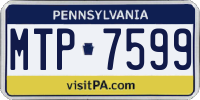 PA license plate MTP7599