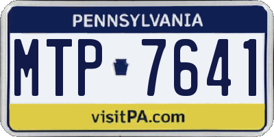 PA license plate MTP7641