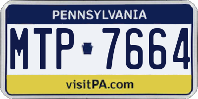 PA license plate MTP7664