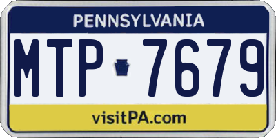 PA license plate MTP7679