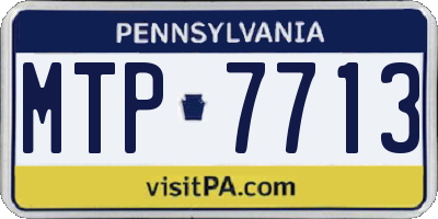 PA license plate MTP7713