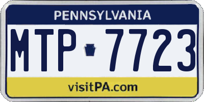 PA license plate MTP7723